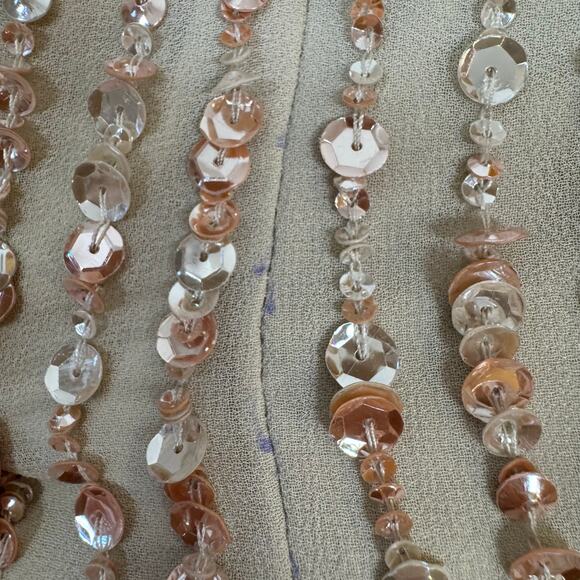 Mac Duggal NWT Size 6 Nude High Neck Embellished Belt Dress Wedding 10509 $298 - Picture 11 of 16